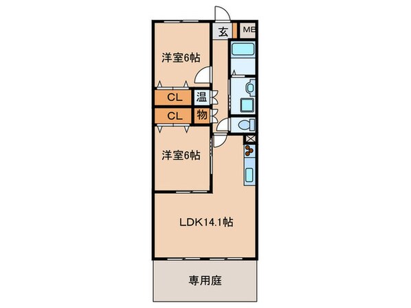 クレ－ルの物件間取画像